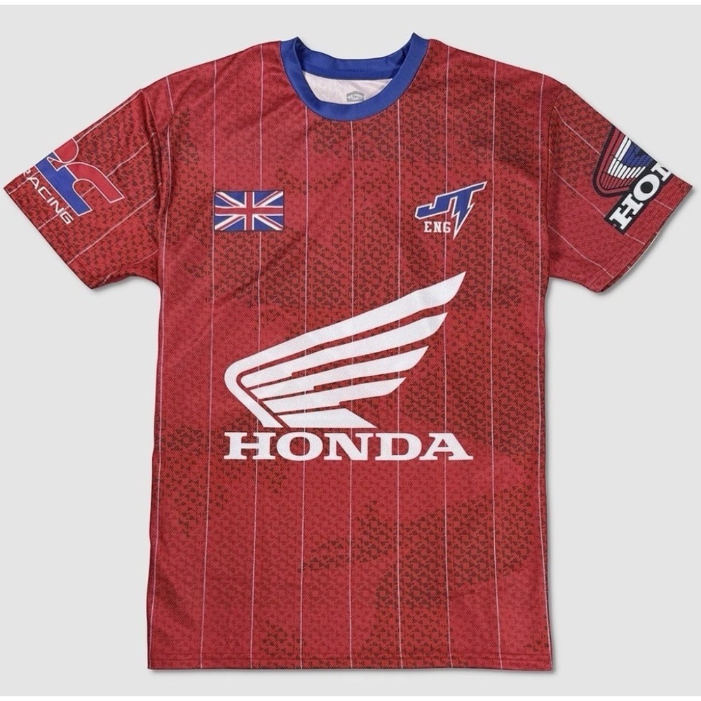 Uk England Honda Motocross JT Racing England World Cup Jersey L Red Shirt Rare